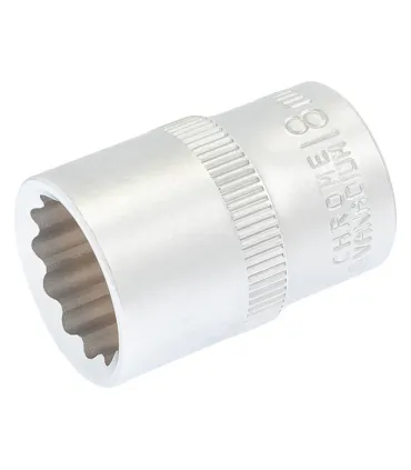 Nasadka 12-kątna MASTERTOOL 1/2" 18 mm L 40 mm CRV 78-0618