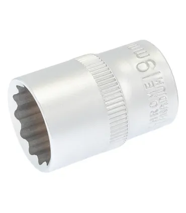 Nasadka 12-kątna MASTERTOOL 1/2" 19 mm L 40 mm CRV 78-0619