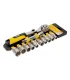 Zestaw nasadek MASTERTOOL PROFI 1/2 " 10-24 mm CrV grzechotka 72T, przedłużka 12 szt. 78-1212