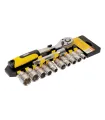 Zestaw nasadek MASTERTOOL PROFI 1/2 " 10-24 mm CrV grzechotka 72T, przedłużka 12 szt. 78-1212
