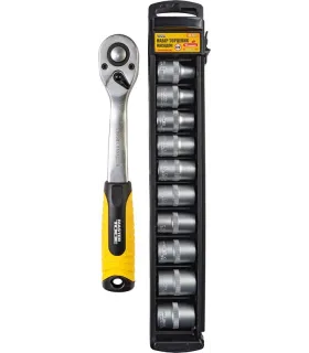Zestaw nasadek MASTERTOOL 19 mm CRV grzechotka 72T 11 szt. 78-1311