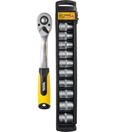 Zestaw nasadek MASTERTOOL 19 mm CRV grzechotka 72T 11 szt. 78-1311