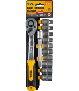 Zestaw nasadek MASTERTOOL 1/2" 8-19 mm CRV grzechotka 72T 12 szt. 8-19 mm CRV grzechotka 72T 12 szt. 78-1312