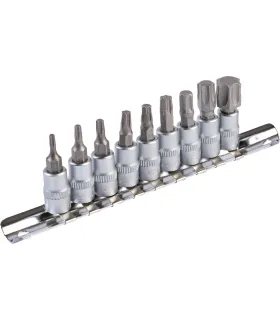 Zestaw bitów MASTERTOOL 1/4" TORX T10-T60 9 szt. (T10/15/20/27/30/40/45/50/60) 78-1400