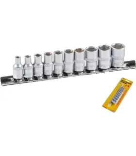 Zestaw nasadek MASTERTOOL 1/4 " 4-13 mm L 25 mm CRV, 10 szt. (4/5/6/7/8/9/10/11/12/13 mm) 78-1410