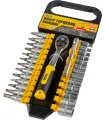 Zestaw nasadek MASTERTOOL PROFI 1/4 " 4-14 mm CrV, TORX, PH, HEX, SL, grzechotka 72T, przedłużka 28 szt. 78-1428