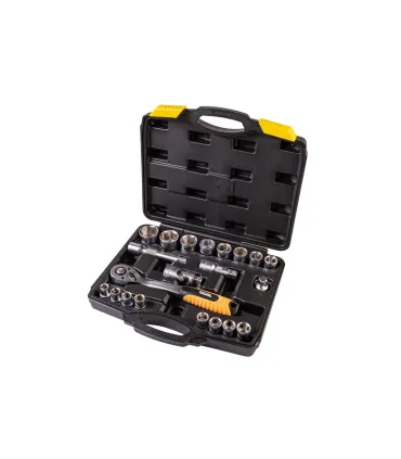 Zestaw nasadek MASTERTOOL PROFI 1/2" 10-32 mm CRV grzechotka 72T 21 szt. 78-4021-PF