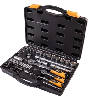 Zestaw nasadek MASTERTOOL PROFI 1/4" - 1/2" CRV grzechotka 72T 72 szt. 78-5072-P