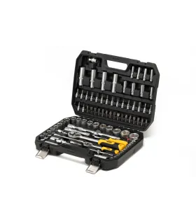 Zestaw nasadek nasadowych MASTERTOOL 1/4" - 1/2 " CrV grzechotka 72T 94 szt. 78-5094