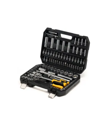 Zestaw nasadek MASTERTOOL 1/4" - 1/2" CrV grzechotka 72T 108 szt. 78-5108