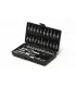 Zestaw nasadek MASTERTOOL 1/4" 4-14 mm CrV grzechotka 24T 46 szt. 78-6046