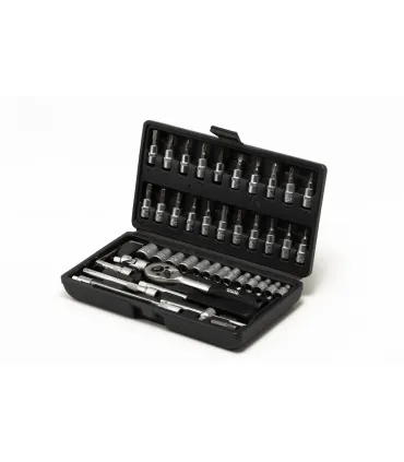 Zestaw nasadek MASTERTOOL 1/4" 4-14 mm CrV grzechotka 24T 46 szt. 78-6046