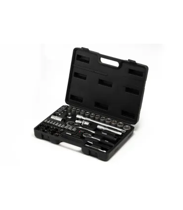 Zestaw nasadek MASTERTOOL 1/4" - 1/2" CrV grzechotka 24T 72 szt. 78-7072