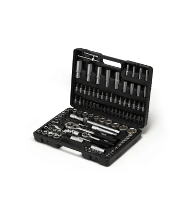 Zestaw nasadek MASTERTOOL 1/4" - 1/2 " CrV grzechotka 24T 108 szt. 78-7108