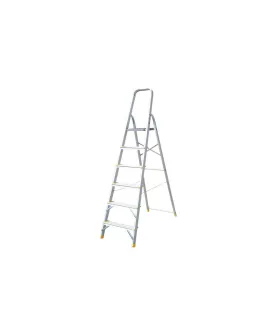 Drabina stopniowa aluminiowa MASTERTOOL 6 stopni h 1280 mm max 150 kg 79-1106