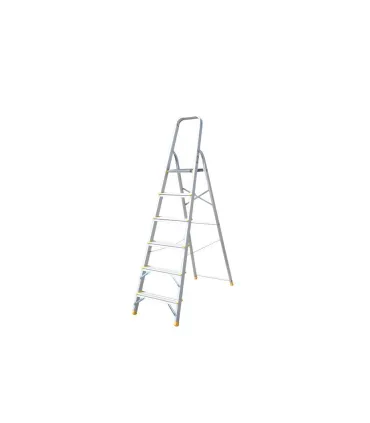 Drabina stopniowa aluminiowa MASTERTOOL 6 stopni h 1280 mm max 150 kg 79-1106