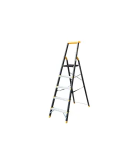 Drabina schodkowa aluminiowa MASTERTOOL 5 metalowych stopni h 1064 mm max 150 kg 79-1205