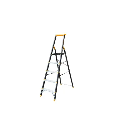 Drabina schodkowa aluminiowa MASTERTOOL 5 metalowych stopni h 1064 mm max 150 kg 79-1205