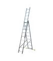 Drabina aluminiowa MASTERTOOL teleskopowa 3*9 stopni h 6200 mm max 150kg 79-1309
