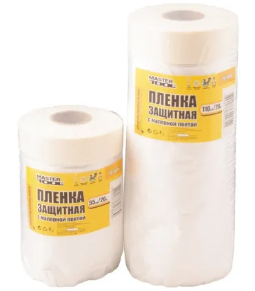Folia ochronna z taśmą klejącą MASTERTOOL 550 mm*20 m 79-9005