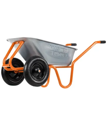 Taczka budowlana / ogrodowa MASTERTOOL D-22 85 l/230kg, dwa koła PN 3, 5*8 Ø 37cm 79-9846