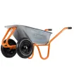 Taczka budowlana / ogrodowa MASTERTOOL D-22 85 l/230kg, dwa koła PN 3, 5*8 Ø 37cm 79-9846