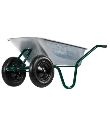 Taczka budowlana / ogrodowa MASTERTOOL D-12 100 l/200kg, dwa koła PN 3, 5*8 Ø 37cm 79-9853