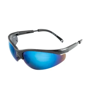 Okulary ochronne MASTERTOOL SPORTLINE BLUE MIRROR przeciw zarysowaniom ANTI-SCRATCH, regulowana długość zausznika 82-0002