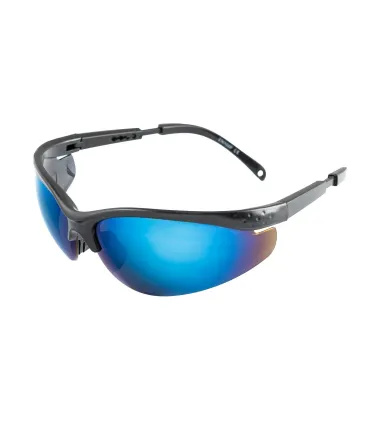 Okulary ochronne MASTERTOOL SPORTLINE BLUE MIRROR przeciw zarysowaniom ANTI-SCRATCH, regulowana długość zausznika 82-0002