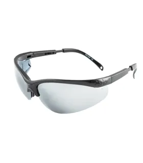 Okulary ochronne MASTERTOOL SPORTLINE SILVER MIRROR przeciw zarysowaniom ANTI-SCRATCH, regulowana długość zausznika 82-0003