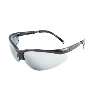 Okulary ochronne MASTERTOOL SPORTLINE SILVER MIRROR przeciw zarysowaniom ANTI-SCRATCH, regulowana długość zausznika 82-0003