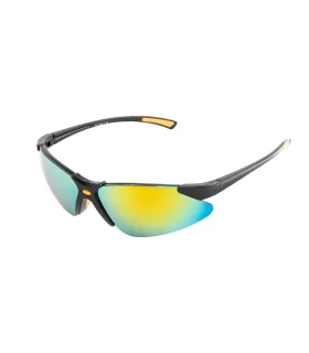 Okulary ochronne MASTERTOOL SPORTLINE GOLD MIRROR ANTI-SCRATCH, miękka nakładka na nos, antypoślizgowe zauszniki