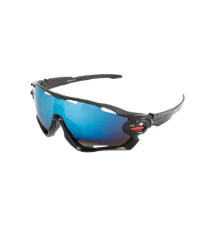 Okulary ochronne MASTERTOOL SPORTLINE BLUE MIRROR soczewka panoramiczna, ochrona przed zarysowaniem ANTI-SCRATCH 82-0007