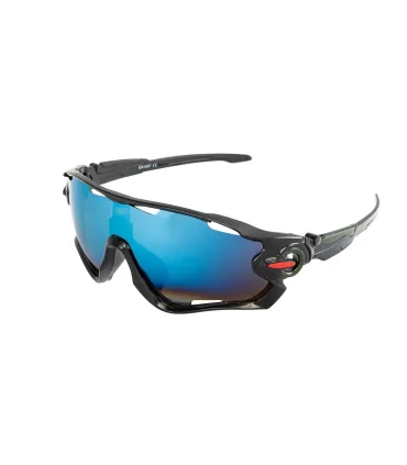 Okulary ochronne MASTERTOOL SPORTLINE BLUE MIRROR soczewka panoramiczna, ochrona przed zarysowaniem ANTI-SCRATCH 82-0007