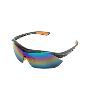 Okulary ochronne MASTERTOOL SPORTLINE REVO soczewka panoramiczna, ANTI-SCRATCH, antypoślizgowe zauszniki 82-0009