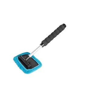 Szczotka do mycia szyb samochodowych MASTERTOOL z mikrofibrą110*150 mm teleskopowy aluminiowy uchwyt 330-445 mm 84-0014