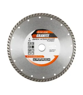 Tarcza diamentowa GRANITE TURBO 230*2, 8 mm 22-24% 6600 obr./min 9-02-230