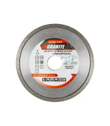 Tarcza diamentowa GRANITE UNIVERSAL 125*2 mm 22-24% 12200 obr./min 9-05-125
