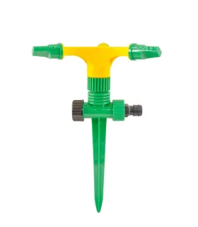 Zraszacz plastikowy obrotowy MASTERTOOL 3-ramienny 1/2" z podstawą 12 m 92-9322