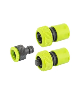 Zestaw dysz do nawadniania MASTERTOOL 3 szt. (adapter 1/2"-3/4" - żeński, końcówka 3/4", końcówka 3/4" STOP - żeńska) 92-9338