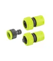 Zestaw dysz do nawadniania MASTERTOOL 3 szt. (adapter 1/2"-3/4" - żeński, końcówka 3/4", końcówka 3/4" STOP - żeńska) 92-9338