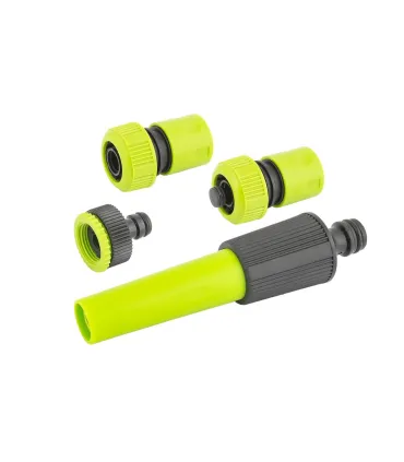 Zestaw do nawadniania MASTERTOOL 4 szt. (dysza zraszająca regulowana, adapter 1/2"-3/4" żeński końcówka 3/4", końcówka 3/4" STOP