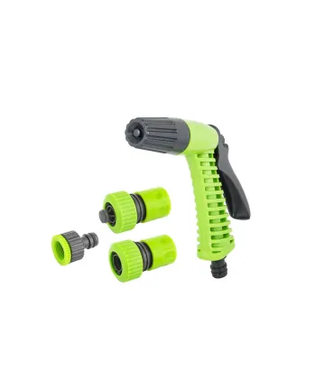 Zestaw do nawadniania MASTERTOOL 4 szt. (pistolet regulowany, adapter 1/2"-3/4" żeński, końcówka 3/4", końcówka 3/4" STOP żeński