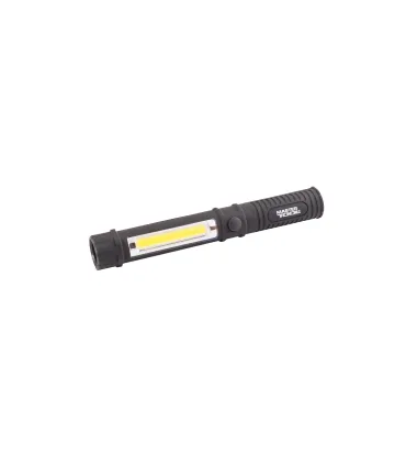 Latarka magnetyczna MASTERTOOL ręczna 1W LED/1W COB LED, 90 Lum/ 6500K, 50 m, 3xAAA, ABS 94-0806