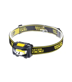 Latarka czołowa MASTERTOOL 3 funkcje, 1W COB LED, 90 Lum/7000K, 10 m, 3xAAA, ABS 94-0811