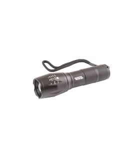 Latarka ręczna MASTERTOOL z regulacją ostrości 5 funkcji, 10W CREE XM-L T6 LED, 600 Lum/8000K, 200 m, 3xAAA/1x18650, AL 94-081
