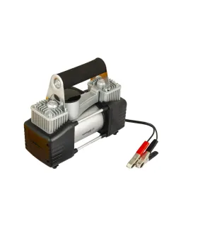 Kompresor samochodowy WERTVOLL 2-tłokowy 85 l/min 12V/25A/300W/150Psi, , futerał do przechowywania AC-2185