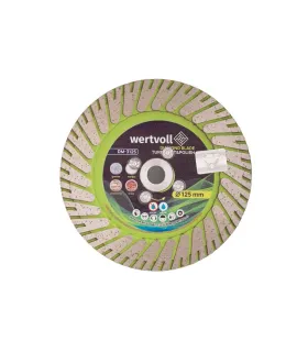 Tarcza diamentowa WERTVOLL TURBO CUT&POLISH 125*28 mm 0, 24 wysokość segmentu 8/24 mm Ø22, 2 M14 12250 obr./min DM-3125