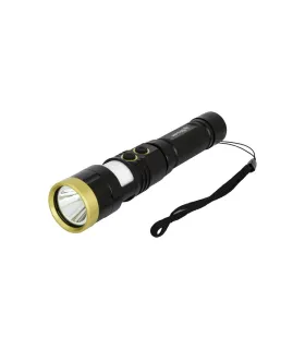 Latarka akumulatorowa WERTVOLL 8 funkcji, 5W LED/0,5W WHITE/RED/BLUE, 300 lm/7000K, 200 m, IP44, USB, Li-ion 2000 mAh, AL RX-800