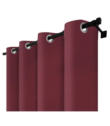 Zasłona zaciemniająca na przelotkach - Blackout Royal Marsala, kolor burgund